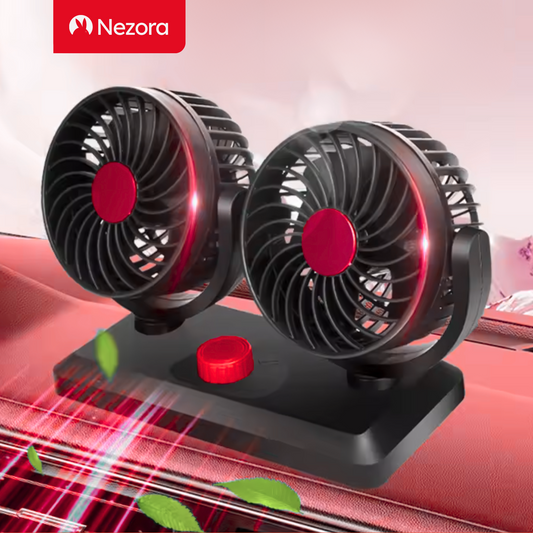 Ventilador Doble para Carro – Aire Fresco en Segundos